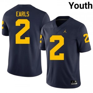 Shamari Earls #2 Navy Youth College Jersey | Wolverines Football Officially Licensed Fanwear 46378214