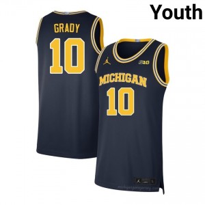 #10 Winters Grady Michigan Wolverines Youth Jersey | Navy College Basketball Premium Stitching Team Gear 47884397