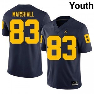 Zack Marshall #83 Navy Youth College Jersey | Wolverines Football Officially Licensed Fanwear 98291273