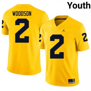 #2 Charles Woodson UMich  Wolverines Youth Jersey | Maize Player Football Premium Stitching Team Gear 28518415