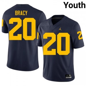 Chris Bracy #20 Navy Youth Player Jersey | UMich  Wolverines Football Officially Licensed Fanwear 79593381