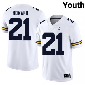 Michigan Desmond Howard #21 White Youth Football Jersey | NCAA Authentic Merch 19690034