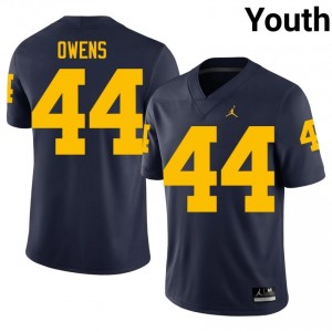 Eli Owens #44 Navy Youth NCAA Jersey | U-M Wolverines Football Officially Licensed Fanwear 62643399