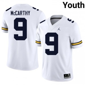Michigan Wolverines J.J. McCarthy #9 White Youth Football Jersey | NCAA Authentic Merch 25142282