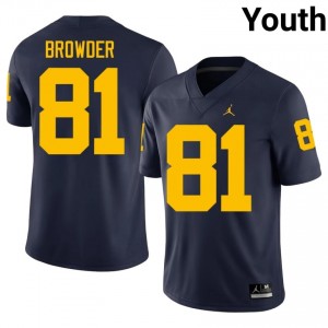 Jamar Browder #81 Navy Youth Player Jersey | UMich  Wolverines Football Officially Licensed Fanwear 13161057