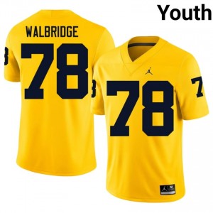 #78 Marky Walbridge U-M Wolverines Youth Jersey | Maize NCAA Football Premium Stitching Team Gear 86809816
