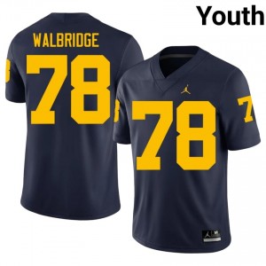 Marky Walbridge #78 Navy Youth High School Jersey | Michigan Wolverines Football Officially Licensed Fanwear 92853187