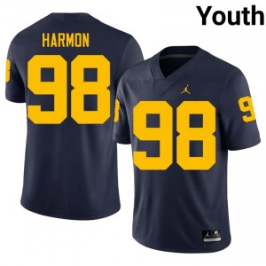 Tom Harmon #98 Navy Youth University Jersey | Michigan Football Officially Licensed Fanwear 97240204