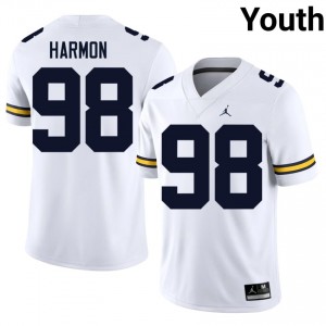 Michigan Wolverines Tom Harmon #98 White Youth Football Jersey | NCAA Authentic Merch 56364192